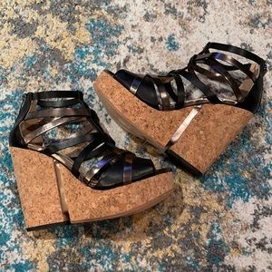 Authentic Jimmy Choo Wedge Sandals SZ 39